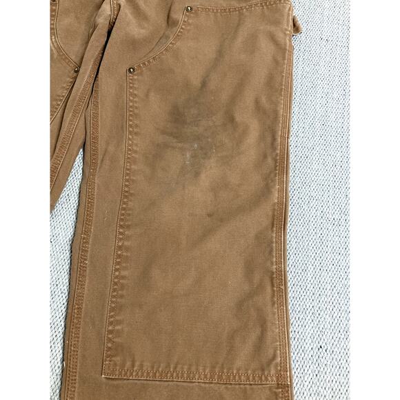 Skoops NYC Traditional Duck Pants Mens 34X30 Khaki Double Knee Carpenter Work - Picture 13 of 13